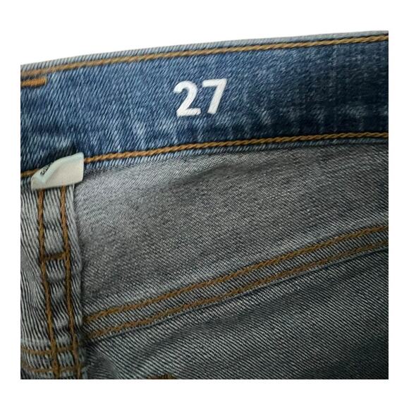 J.Crew Women's Jeans Size 27 Blue Vintage Slim Straight Raw Hem Mid Rise - Picture 4 of 7